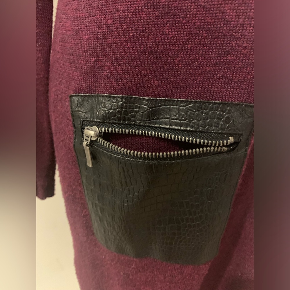 Neiman Marcus Wine Sweater Dress - Picture 4 of 6
